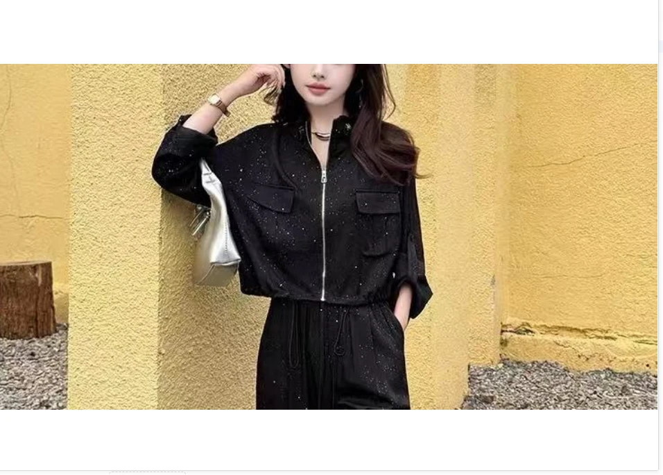 霍梦雪 翻领亮点外套 A黑色 2560