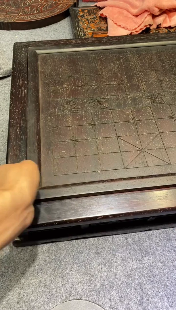 香榧木紫檀拆件雕刻板以直播间实物为准微瑕老物件