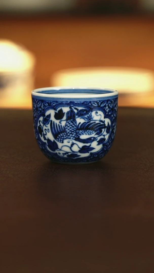 元黛工坊芦雁不倒杯
