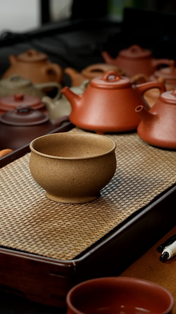 【闪购商品】紫砂茶壶墨绿主人杯120cc