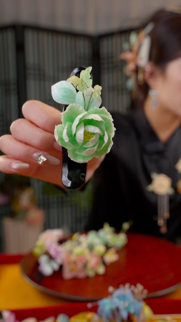 刺绣非遗苏绣绒花