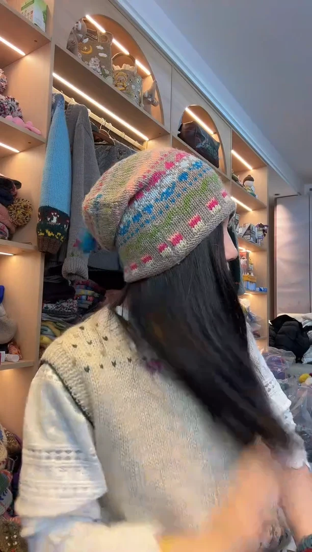 羊毛美利奴灰色堆堆帽