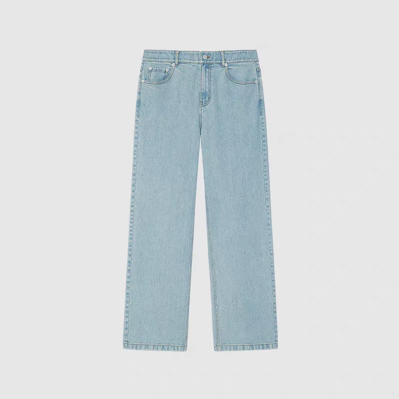 【将军】ZH606【土壤牛仔】浅蓝禾女装2025环保种植棉弹力牛仔裤