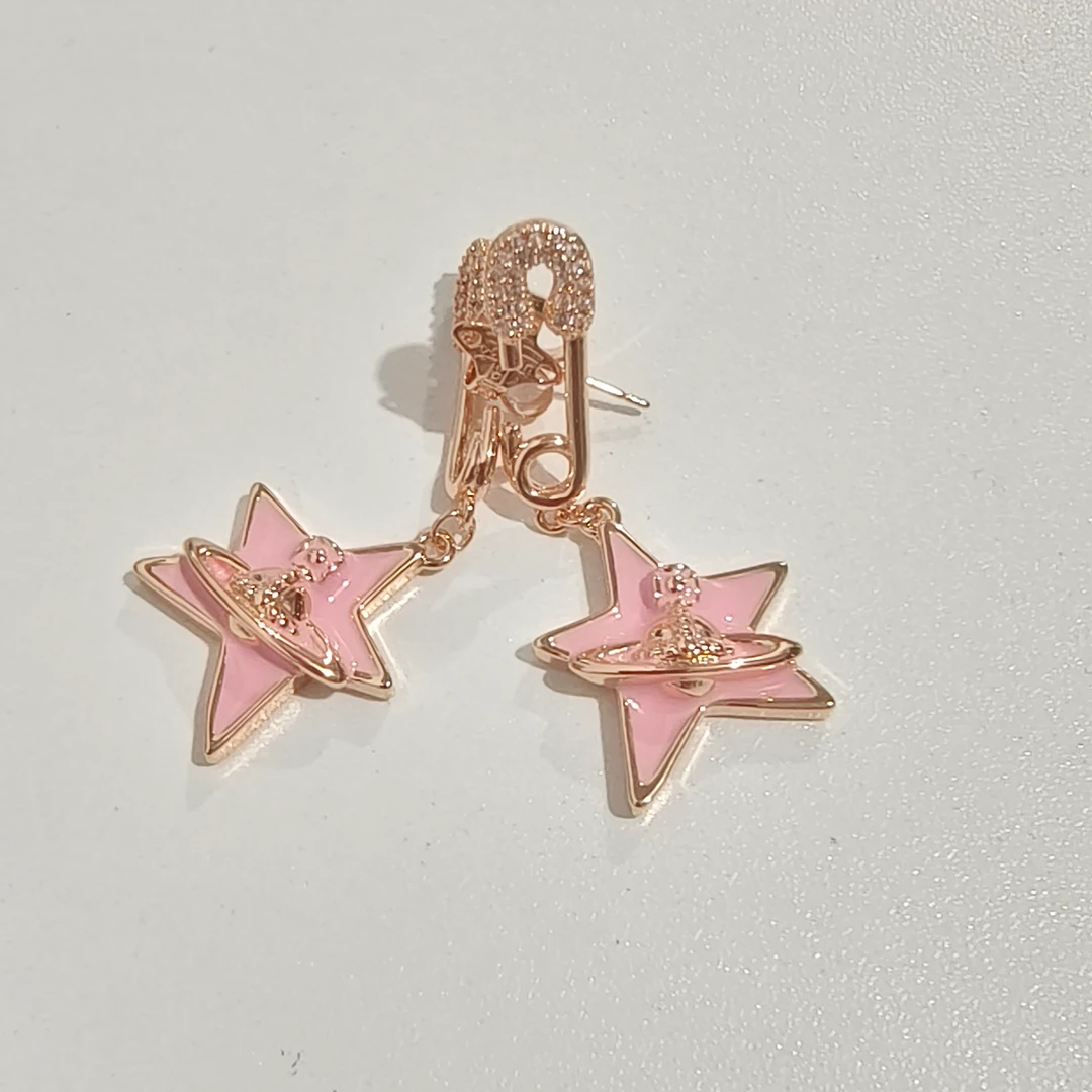 铜合金耳饰 8-8196时尚气质百搭耳钉耳饰小香风2025新款小众气质