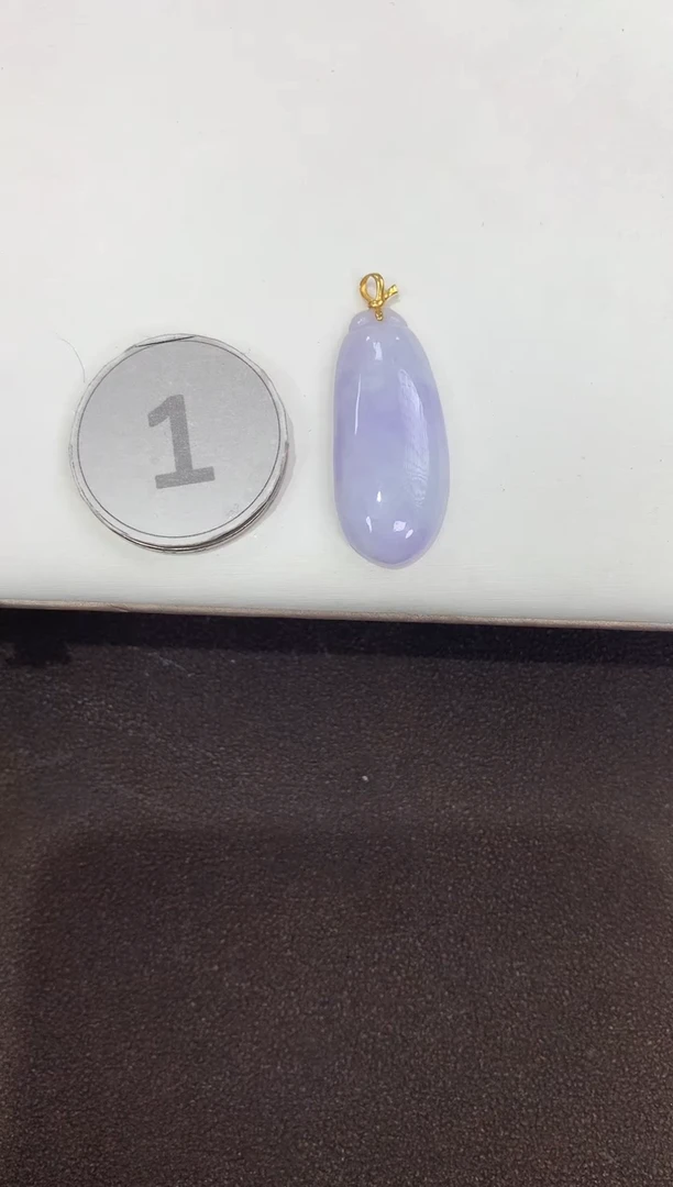 颈饰18K金镶嵌翡翠天然缅甸A货翡翠