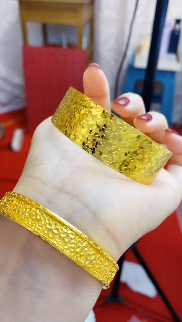 合金无20N碎冰冰龙鳞开口手镯