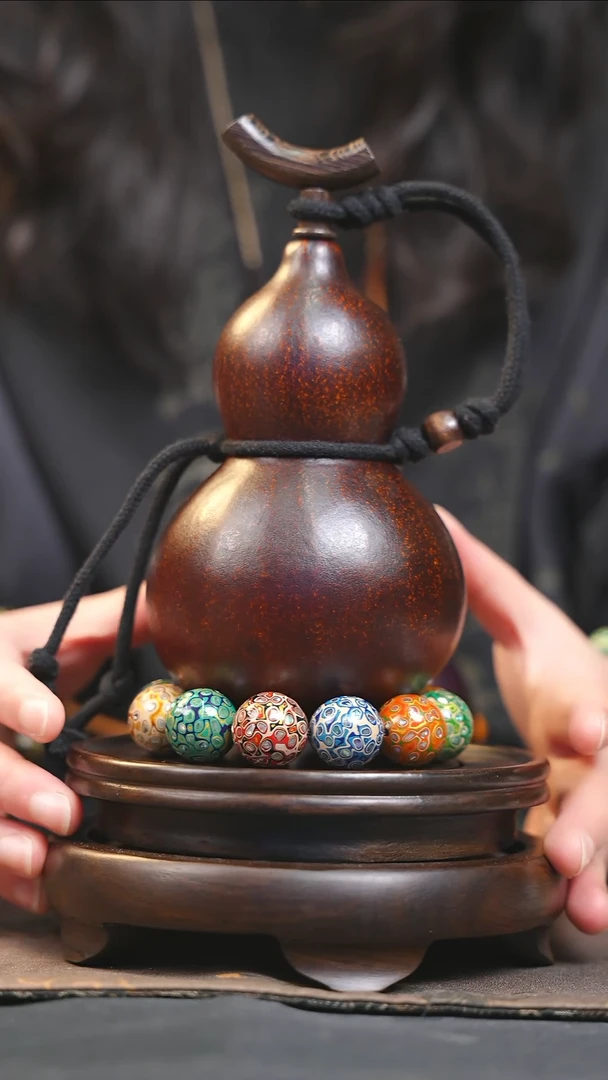 【闪购商品】YR191大漆酒葫芦不包手串及旋转底座