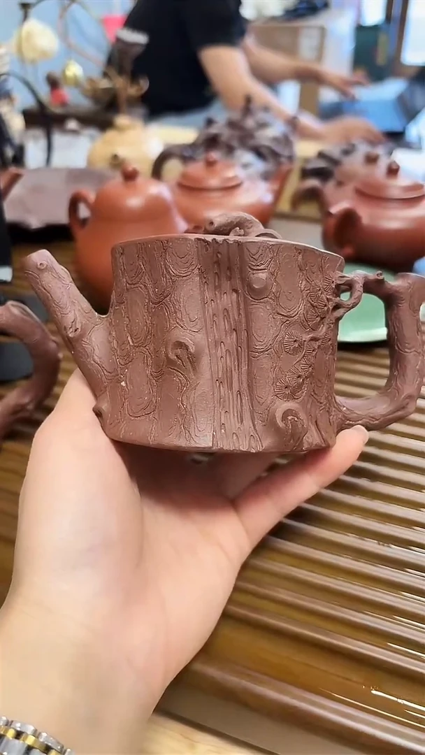 茶壶紫砂底槽清全手松庄180cc左右