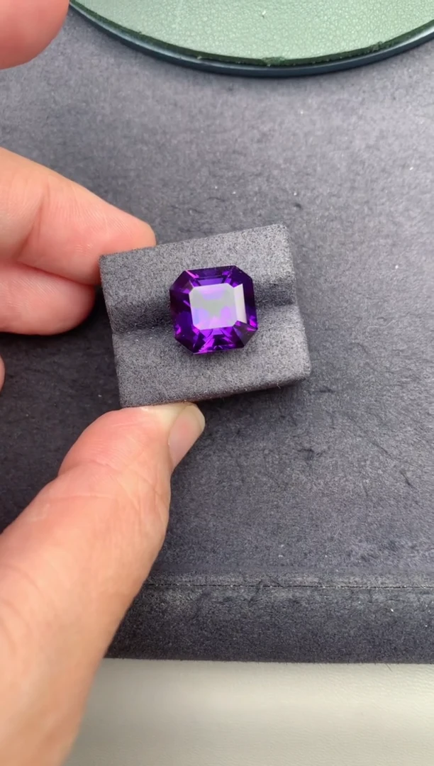 未镶嵌珠宝半成品紫晶8ct紫水晶  BE