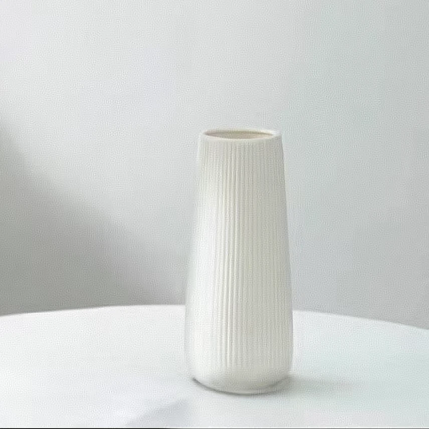 白色树脂花瓶一个     装饰   鲜花养护