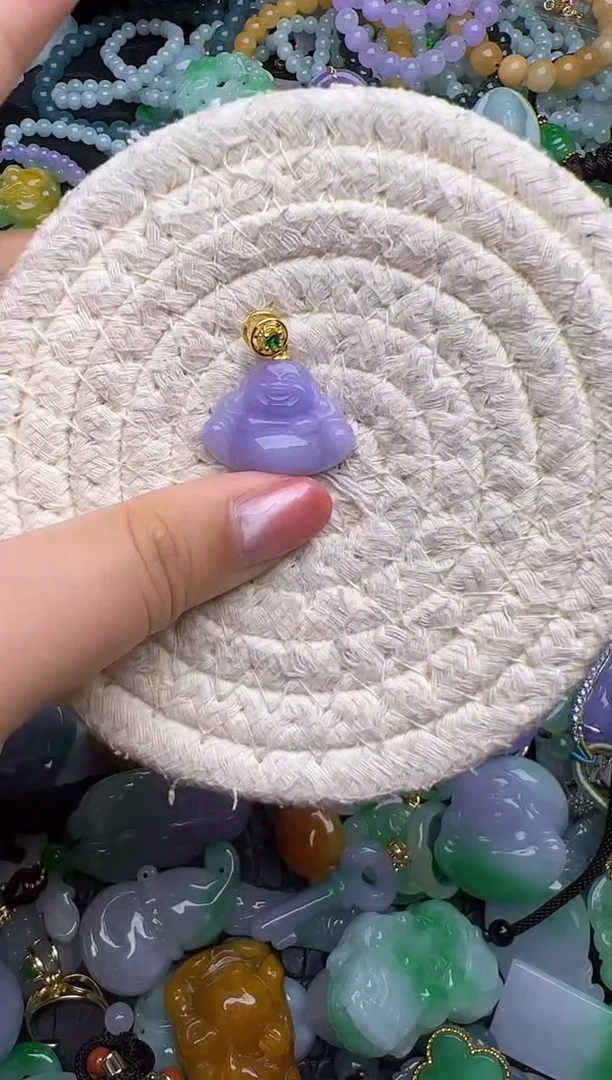 颈饰未镶嵌翡翠天然缅甸翡翠吊坠