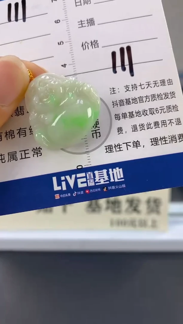 【闪购商品】翡翠颈饰18K金镶嵌天然A货翡翠109