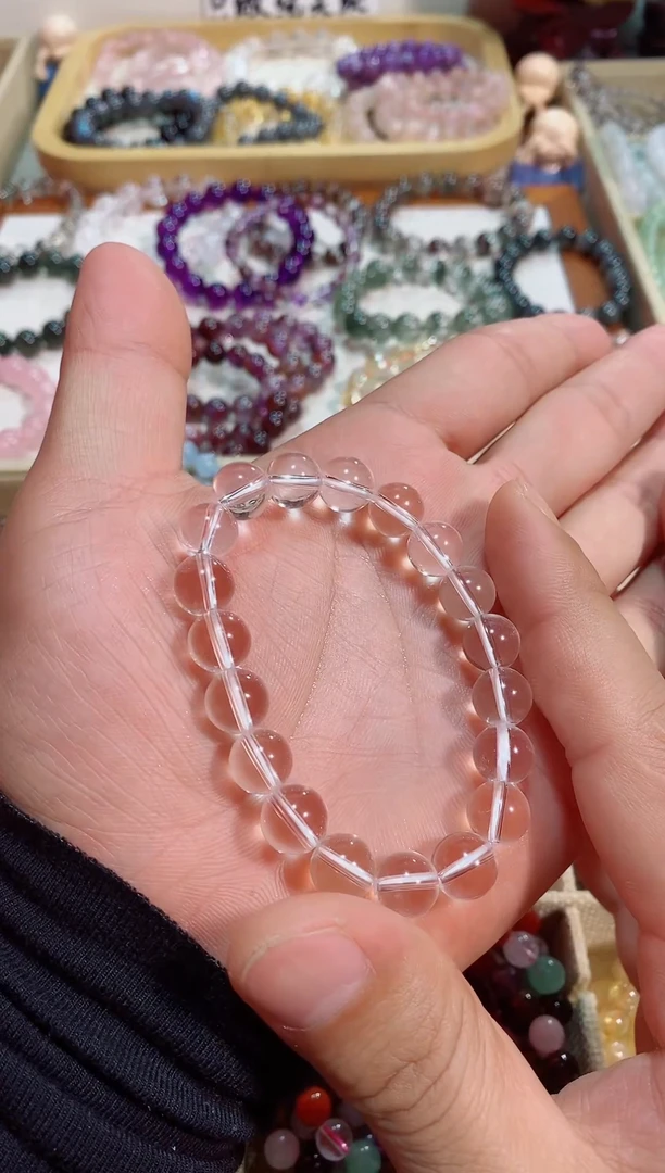 【闪购商品】水晶手链未镶嵌白水晶9M+(多样性发其一）