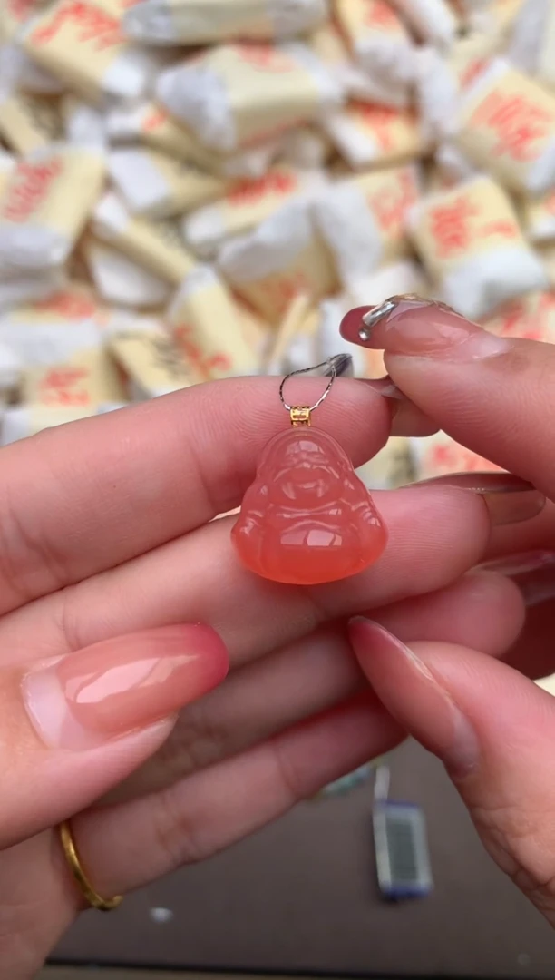 挂件玛瑙18K金镶嵌 —