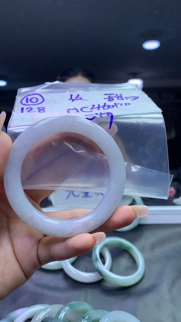 未镶嵌定制翡翠甜*芭10手镯54纹+460元+拍一发一