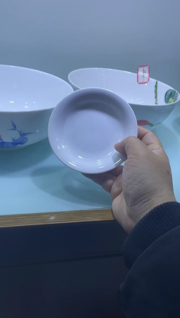 味碟雷*开播福利 景德镇高温白瓷纯白4英寸味碟