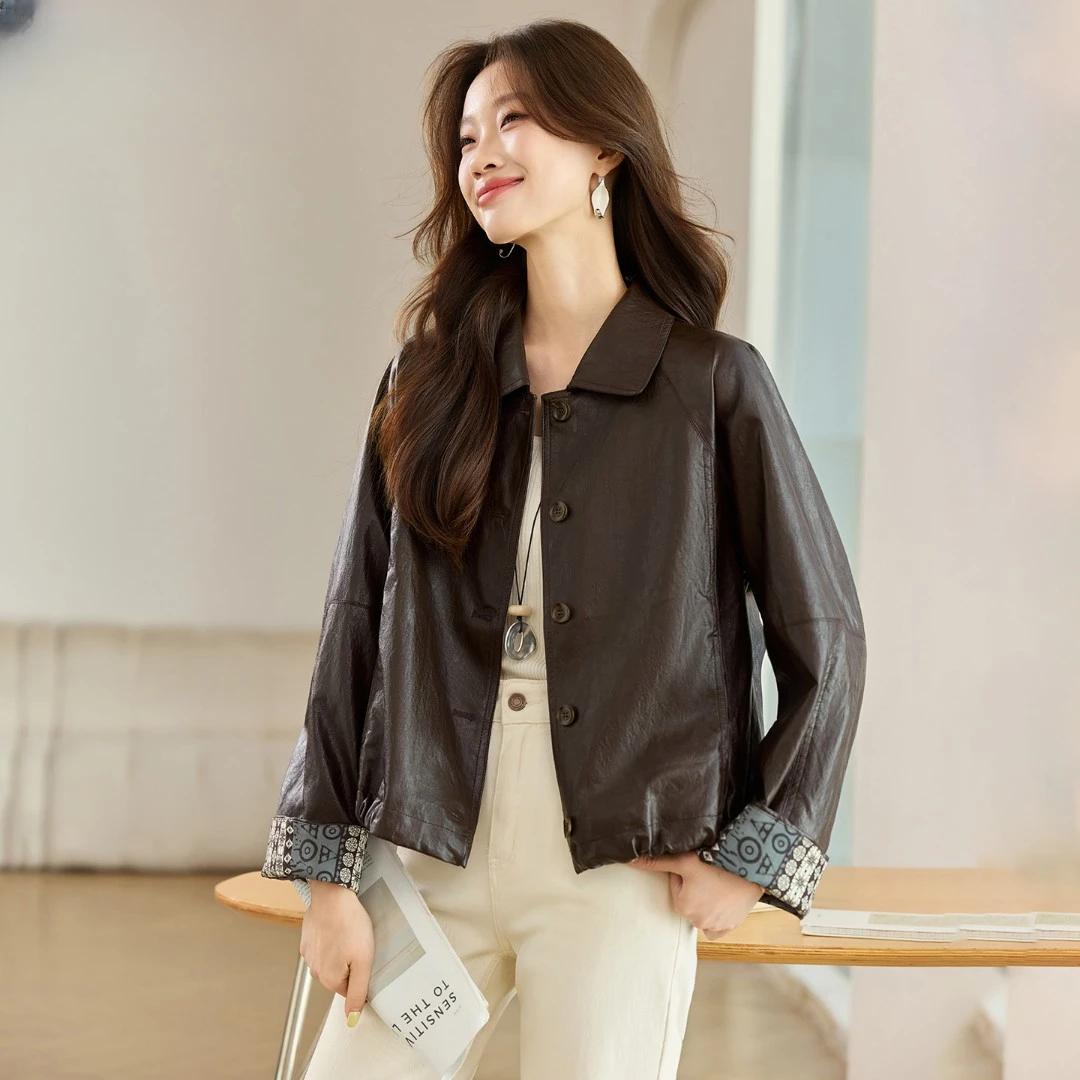 短款皮衣外套女2025年春秋新款小个子超火高级感时尚PU皮夹克上衣
