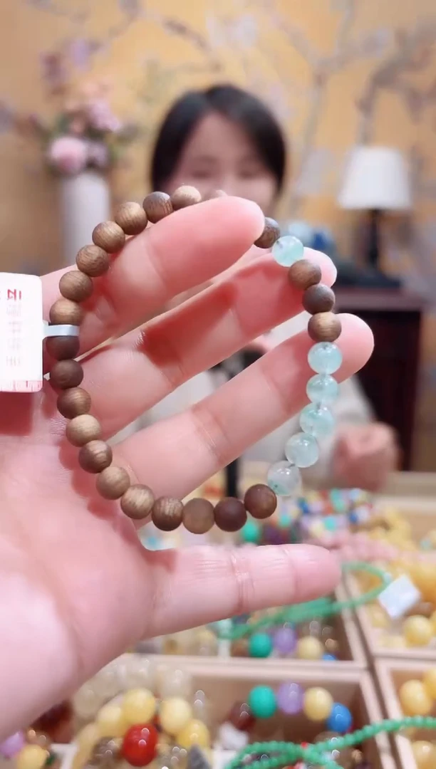 未镶嵌手链水晶设计款手串翠幽灵水晶多宝