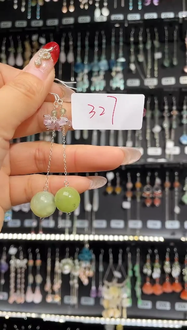 【闪购商品】紫晶耳饰银S925镶嵌喜欢拍