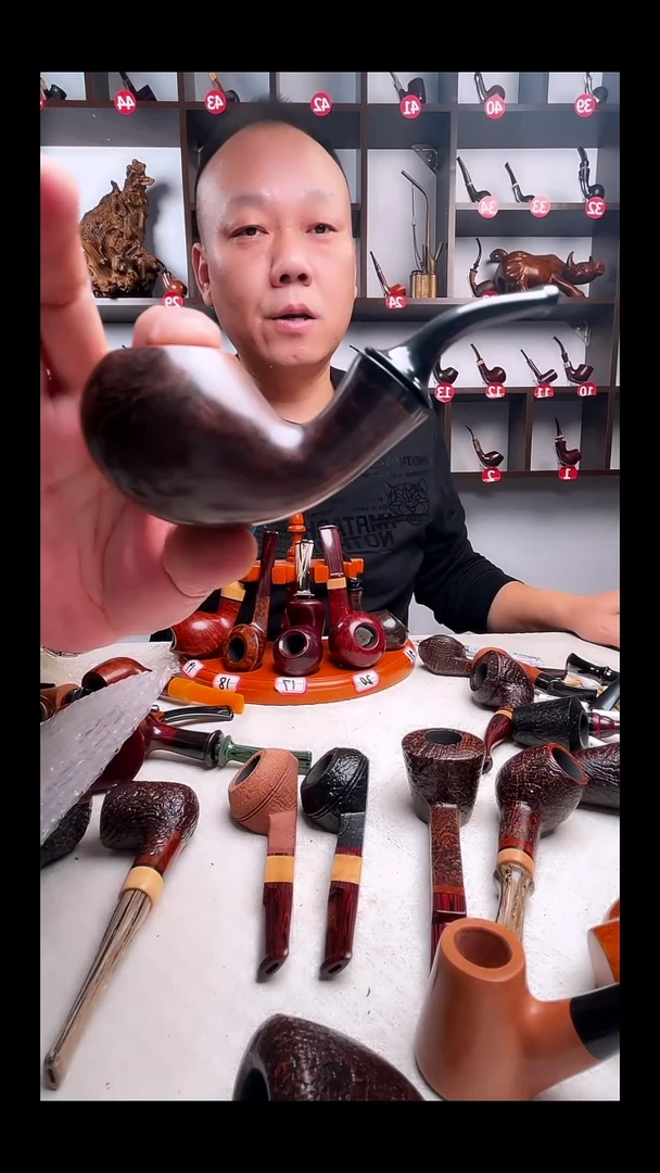 意大利石楠木手工打磨烟斗