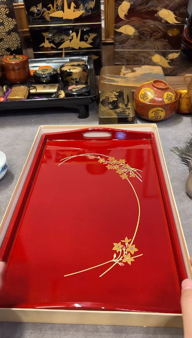 金莳绘嵌螺钿 长托盘