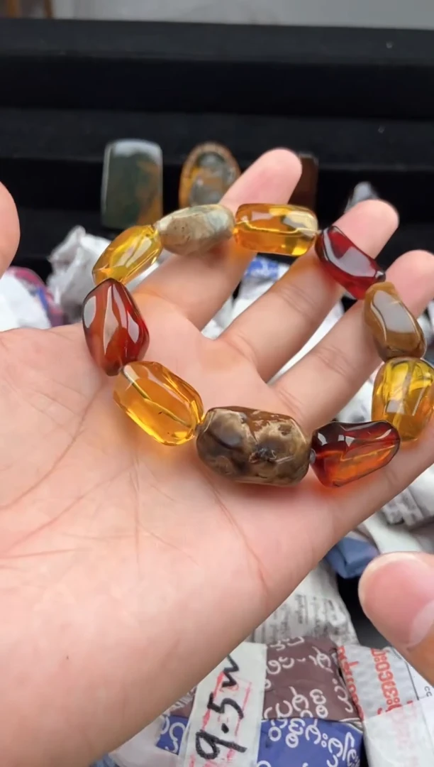 手链琥珀未镶嵌多宝随形手串