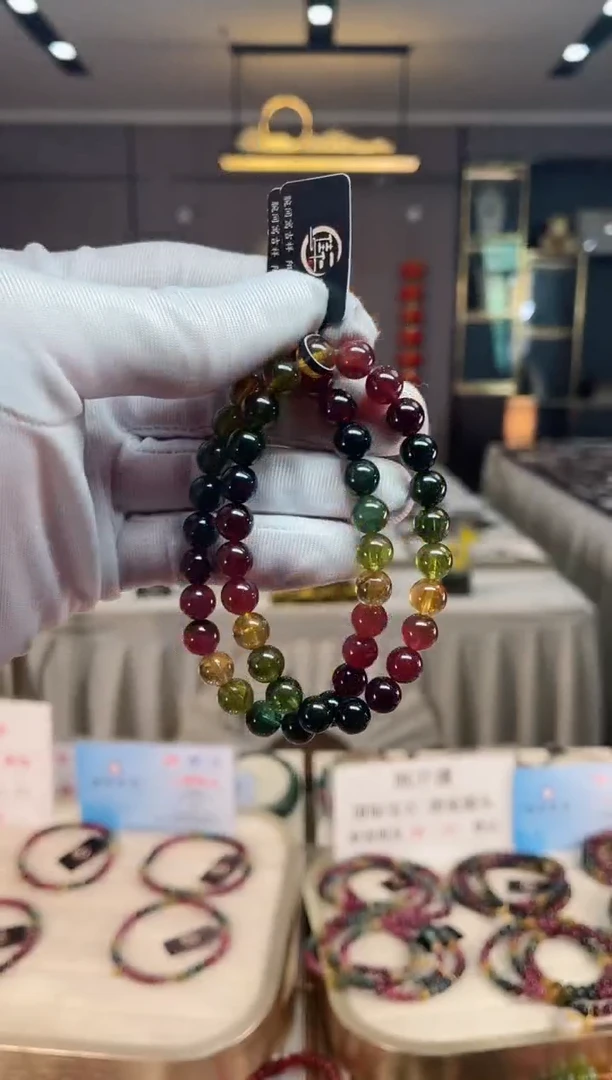 未镶嵌老矿碧玺彩虹单圈手串7mm+碧玺（多样性发一条） xion