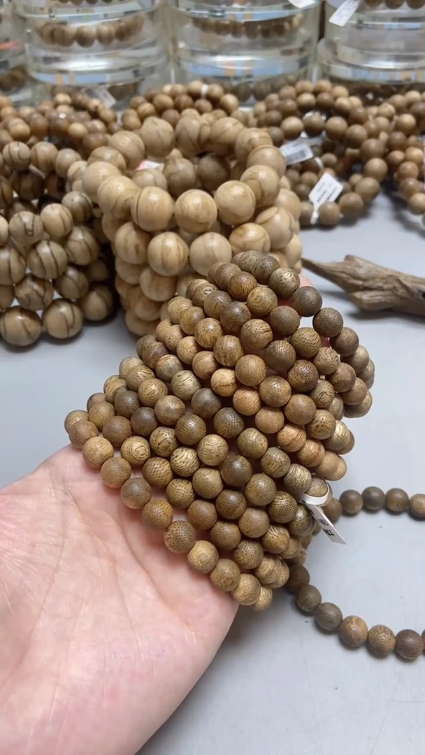 手串沉香文莱圆珠单圈0.9蛇皮多样性发其一