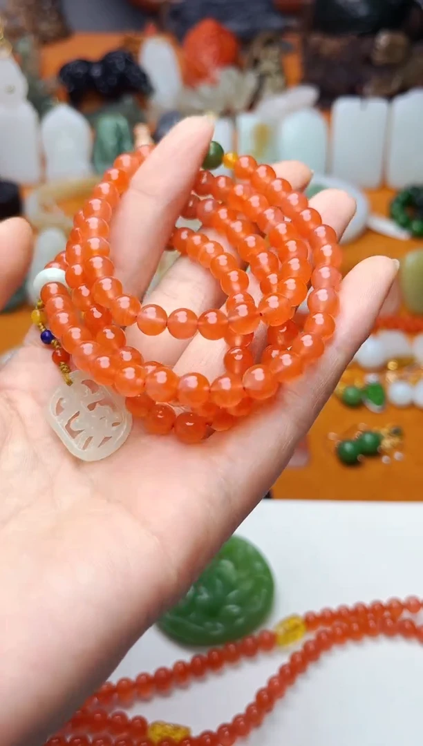 【闪购商品】南红玛瑙手串未镶嵌多圈手串