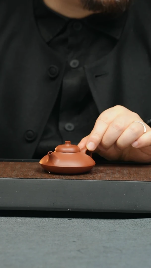 【闪购商品】紫砂茶壶五堂 阿曼陀室-合欢-朱泥