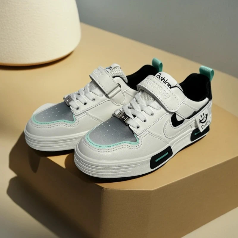 【断码低帮】温州童鞋四季板鞋5068黑白白蓝儿童学生