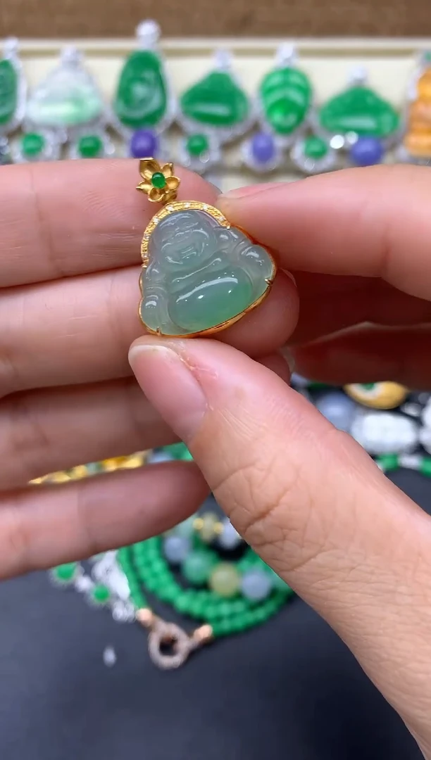 【闪购商品】翡翠颈饰18K金镶嵌387-中国好珍宝