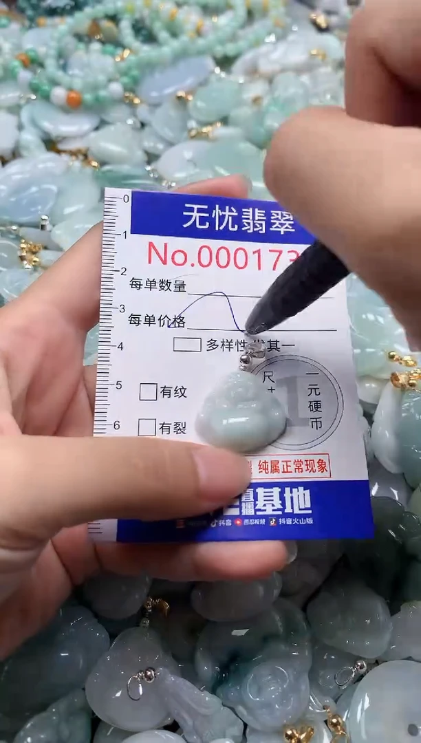 翡翠未镶嵌吊坠(不含链)1738