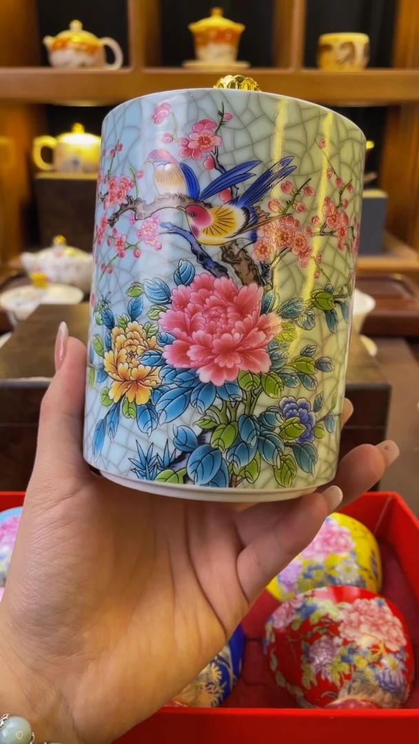 【闪购商品】杯喜上眉梢茶叶罐大号