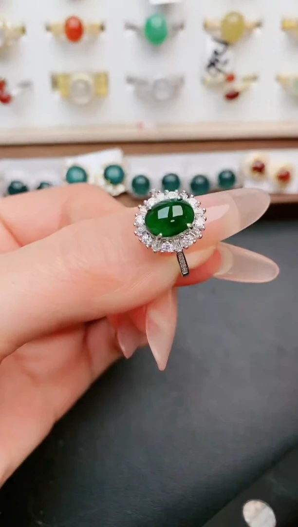 【闪购商品】翡翠戒指银S925镶嵌.....