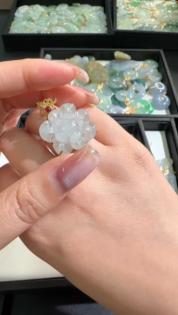 【闪购商品】翡翠颈饰银S925镶嵌250214164