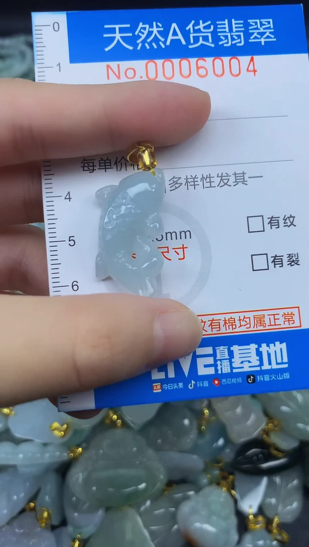 颈饰未镶嵌翡翠净货挂件-6004