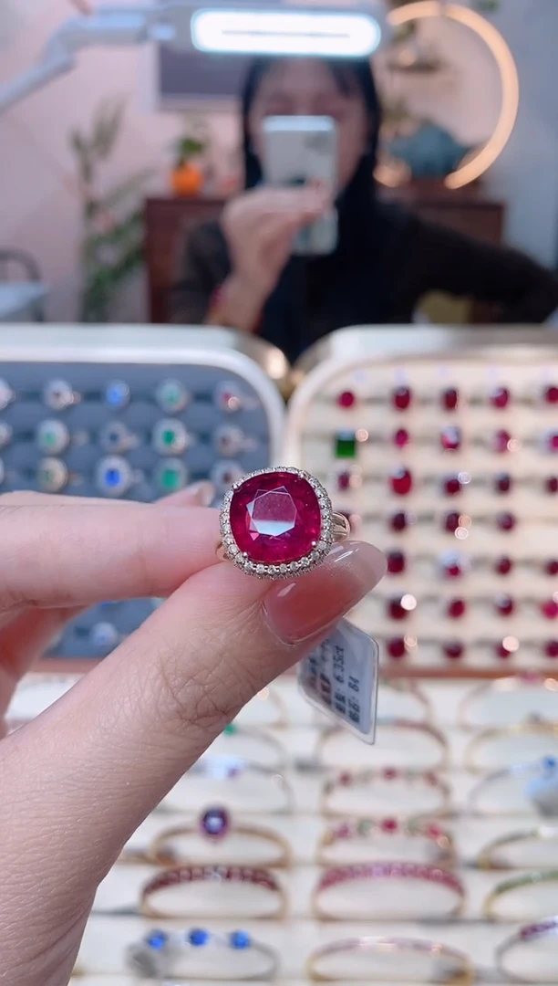 【闪购商品】碧玺18K金戒指18K金镶嵌1