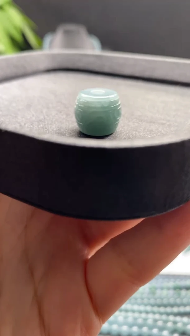 未镶嵌手链翡翠散珠卡15MM回纹珠