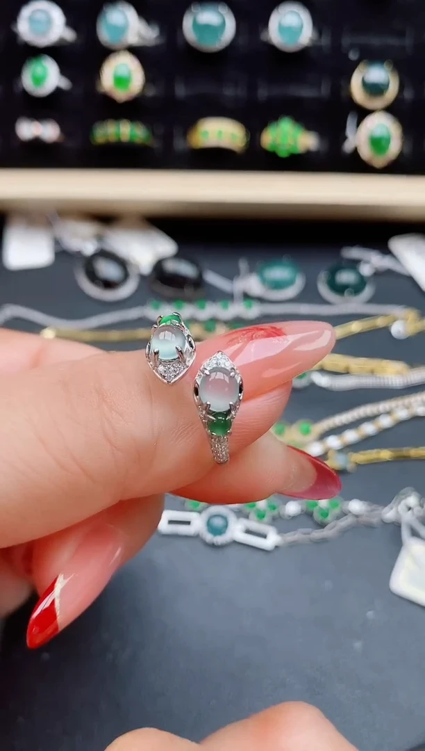 【闪购商品】翡翠戒指银S925镶嵌1212