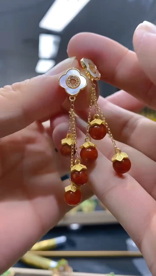 【闪购商品】翡翠耳饰合金80翡翠耳钉