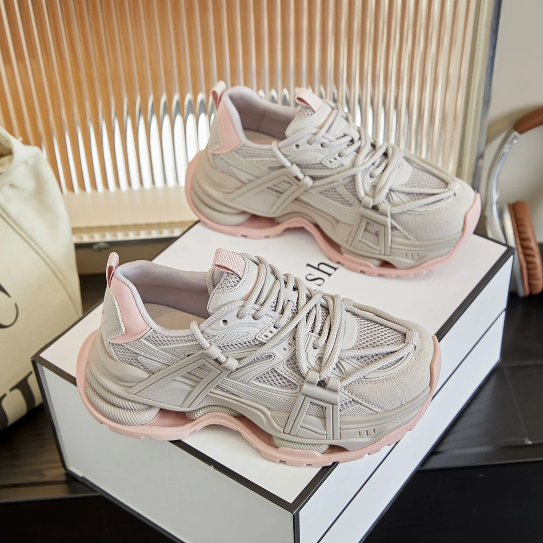 新款厚底老爹鞋女增高休闲鞋百搭跑步运动鞋女高颜值女鞋