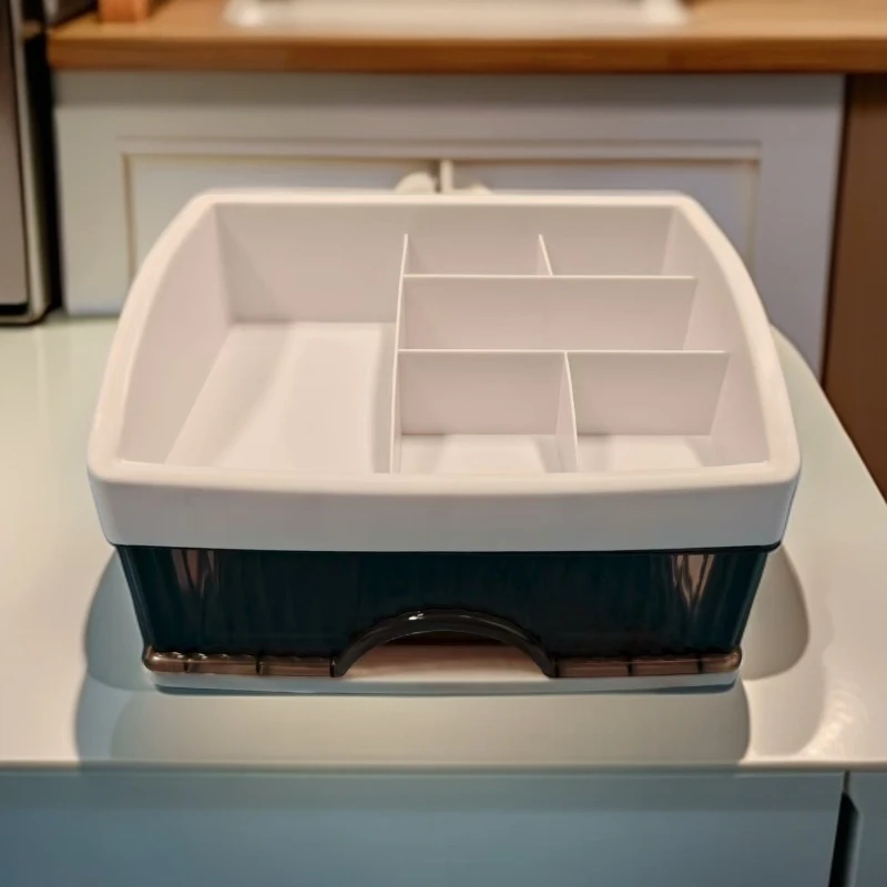 大容量多层家用防尘收纳透明简约桌面桌面收纳盒（颜色随机)