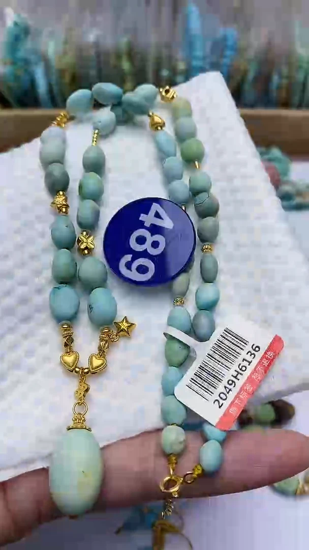【闪购商品】绿松石项链银S925镶嵌489