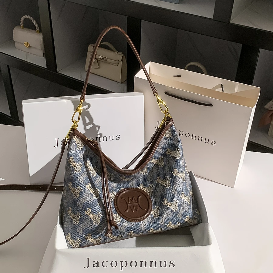 雅各邦真皮大容量托特女包2025新款高级感轻奢小众上班通勤腋下包