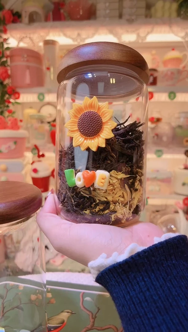 向日葵茶叶罐——手工制作品质好！