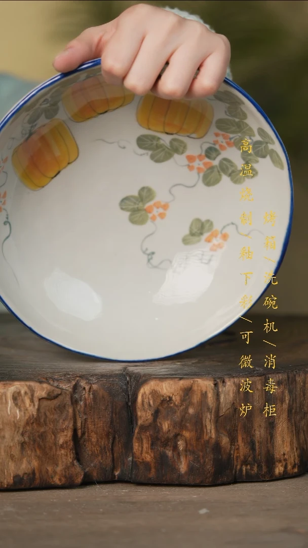 瓷片景德镇高温釉下彩可微波烤箱洗碗机