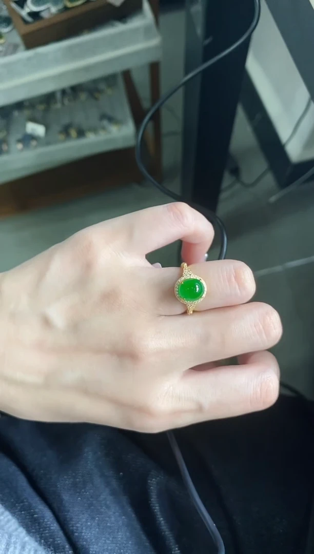 【闪购商品】翡翠戒指银S925镶嵌51151