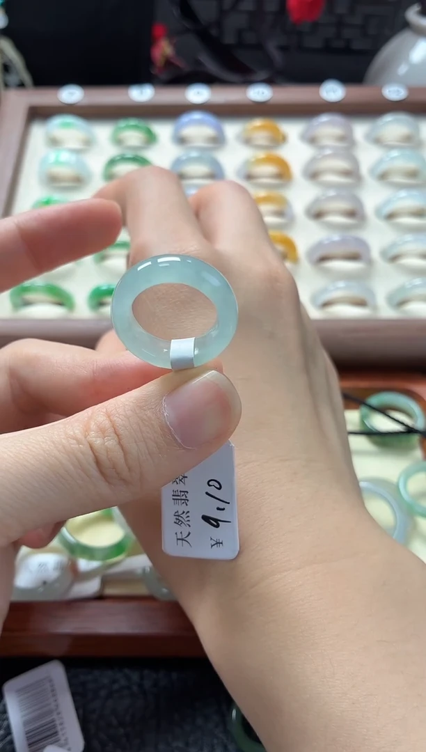未镶嵌定制翡翠圈口9-10号  48小时鉴赏期