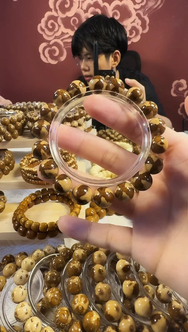 紫金鼠手串12mm 紫金鼠熊猫三叶草